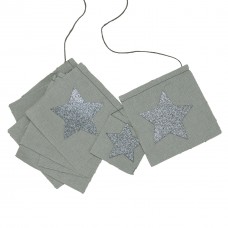 Garland - Grey glittery star